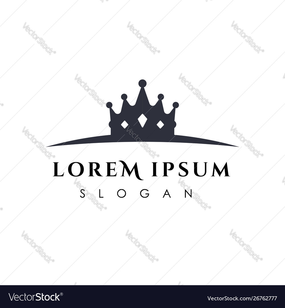 Luxury Crown Logo Template Linear Royalty Free Vector Image