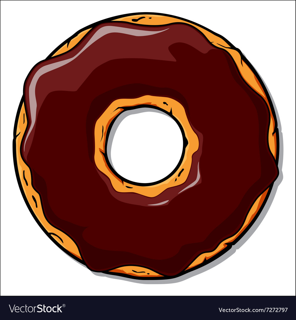 Cartoon Donut Royalty Free Vector Image Vectorstock