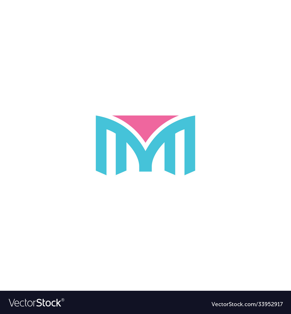 M Letter Logo Design Template Royalty Free Vector Image