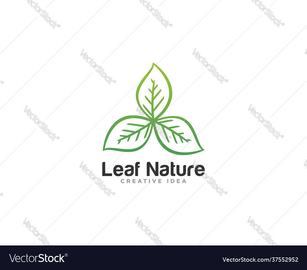 Leaf Nature Logo Design Royalty Free Vector Image