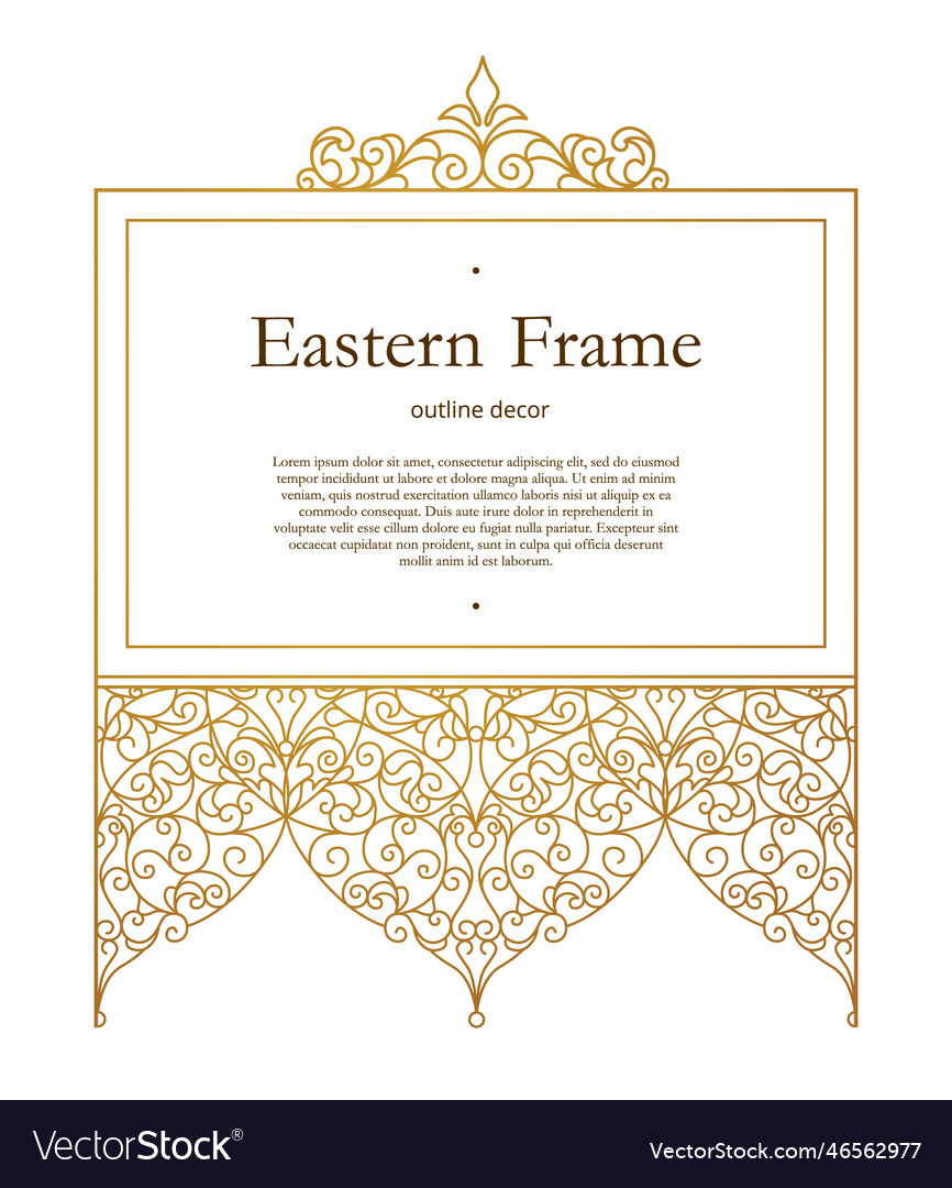 Vintage Frame In Eastern Style Royalty Free Vector Image