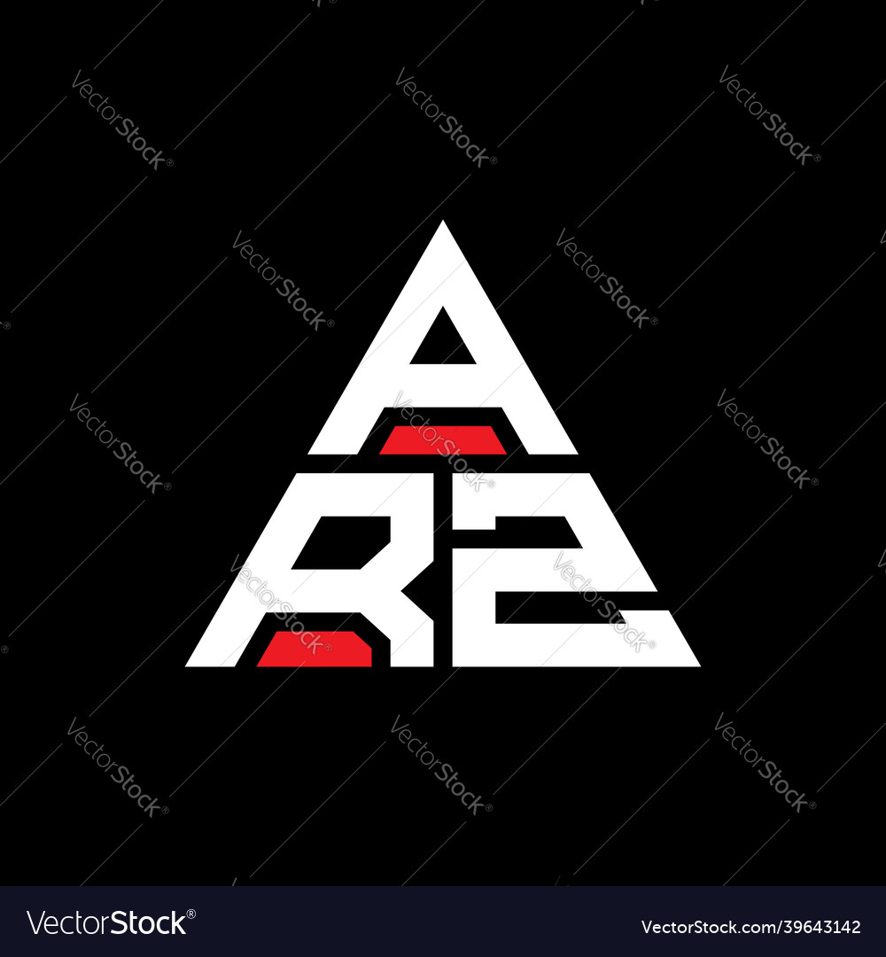 Arz Triangle Letter Logo Design Royalty Free Vector Image