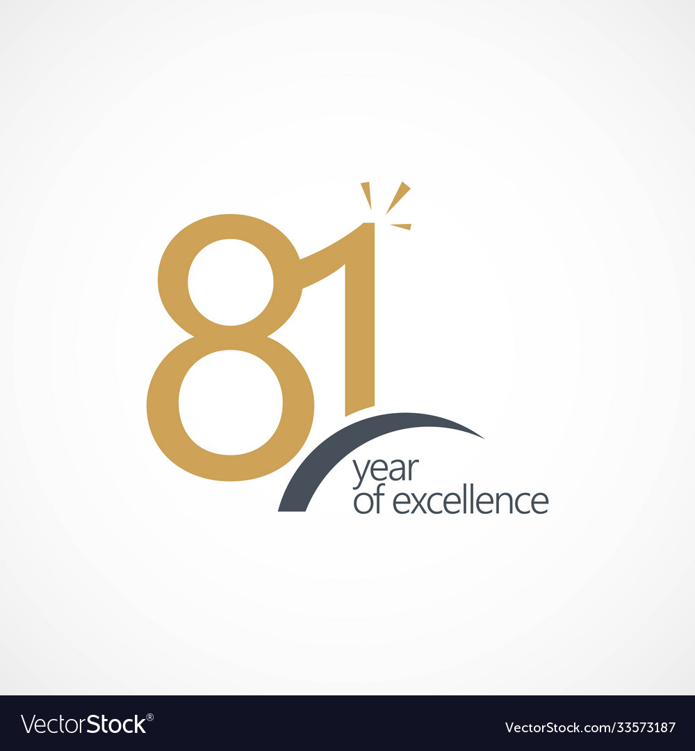 Year Excellence Template Design Royalty Free Vector Image