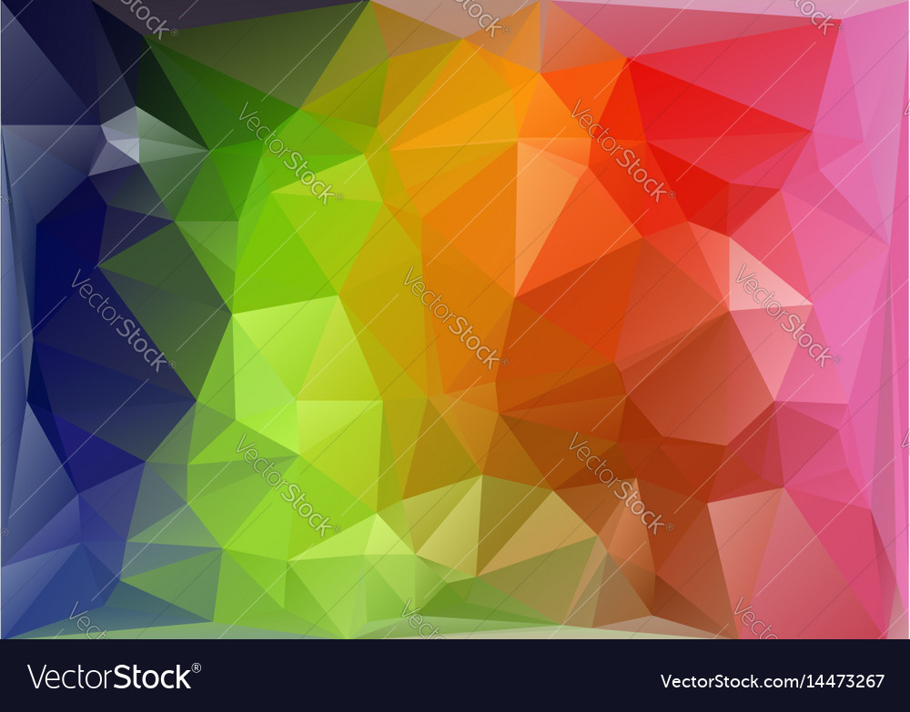 Horizontal Multicolor Low Poly Royalty Free Vector Image