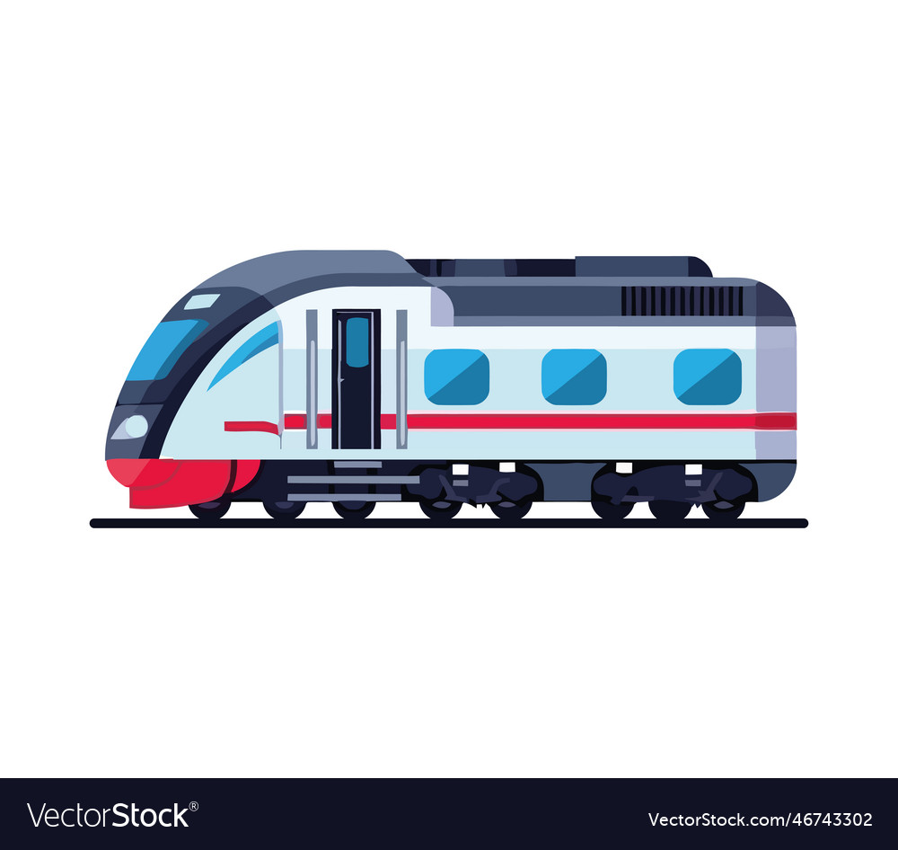 Modern Electric High Speed Train Royalty Free Vector Image