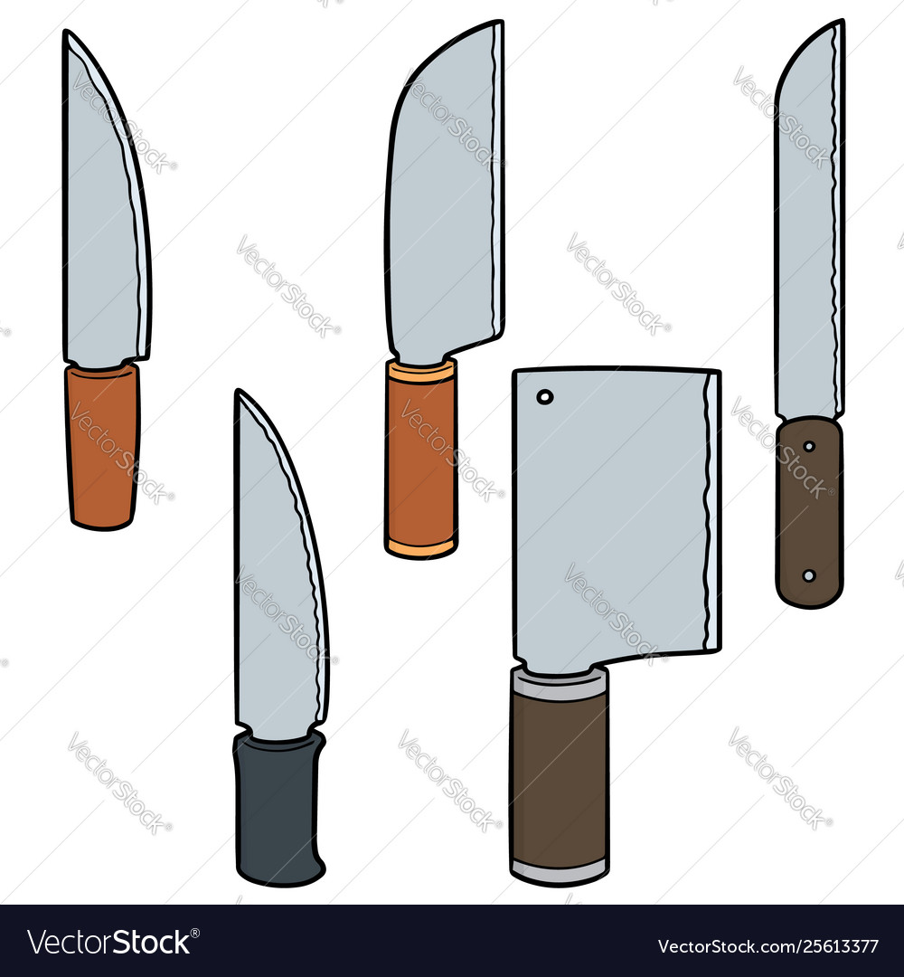 Set Knives Royalty Free Vector Image VectorStock