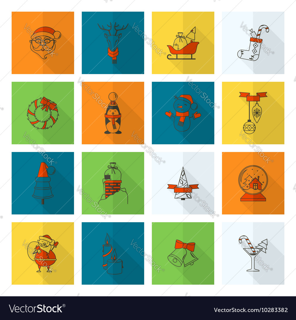 Christmas And Winter Icons Collection Royalty Free Vector