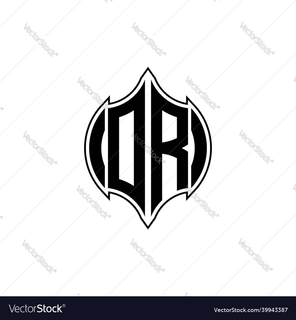 Logo Monogram Geometric Shield Shape Style Vector Image