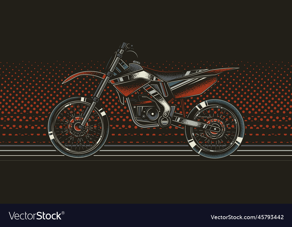 Motorcycle For Motocross Royalty Free Vector Image