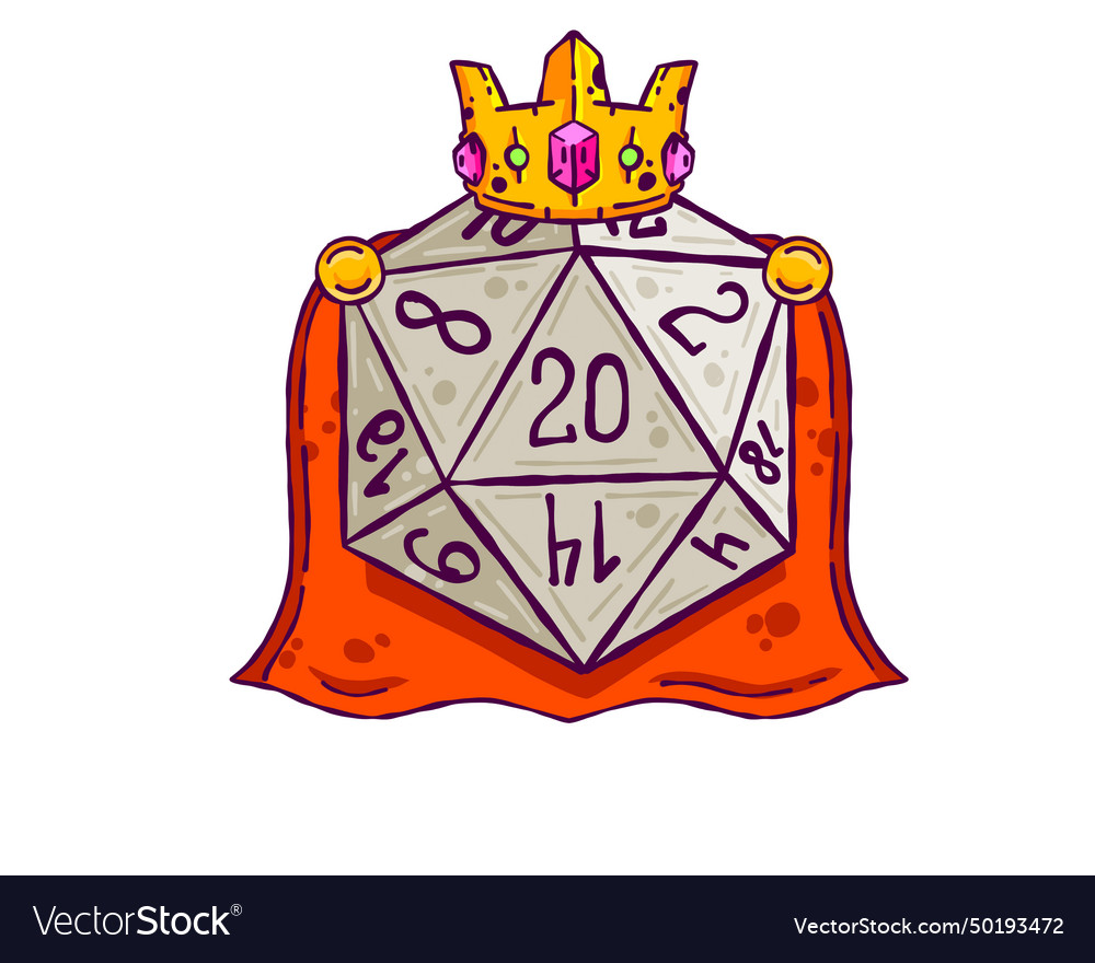 Dice D20 For Playing Dnd Royalty Free Vector Image