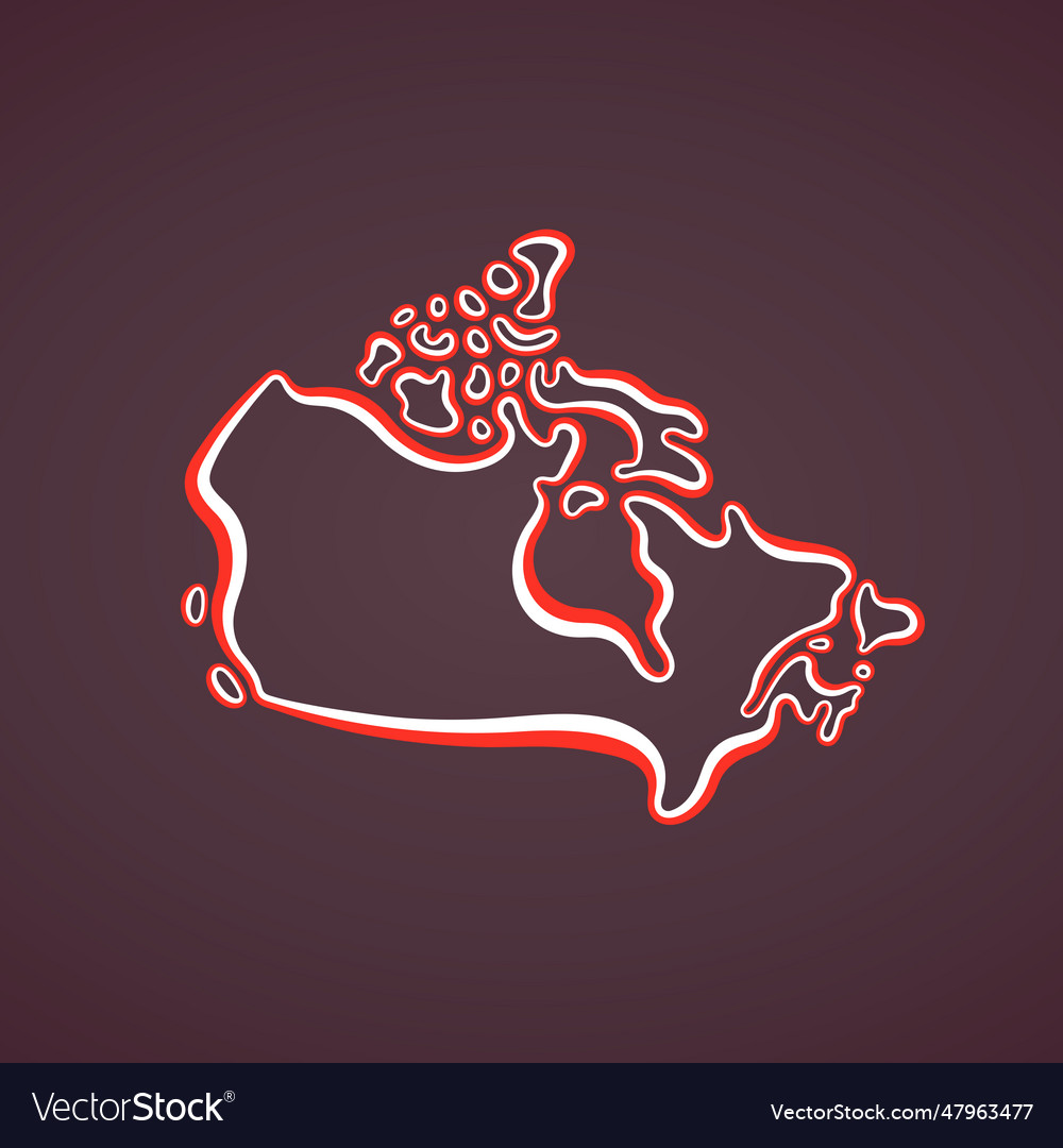 Canada Outline Map Royalty Free Vector Image