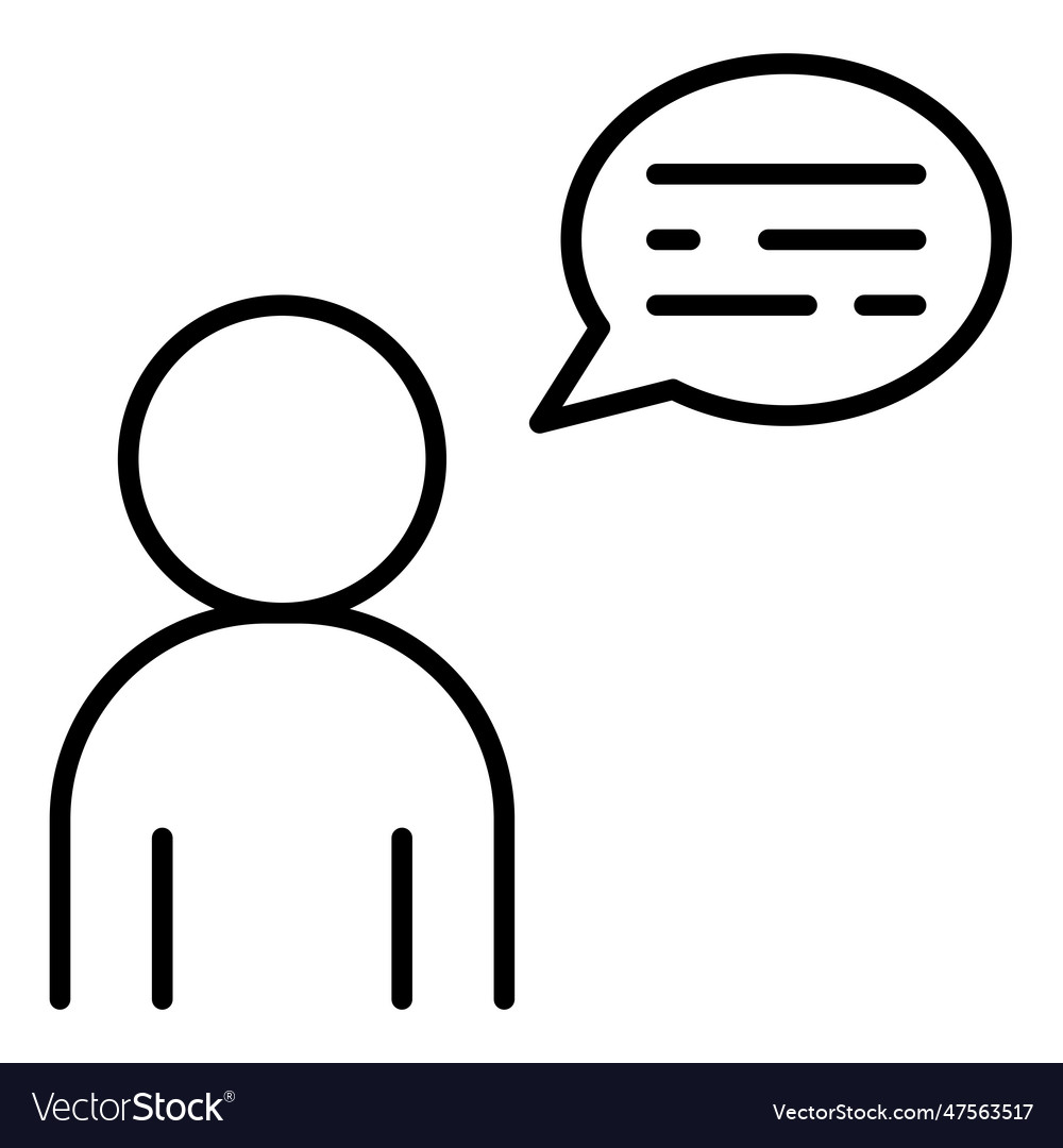 Man Speaking Icon Royalty Free Vector Image VectorStock