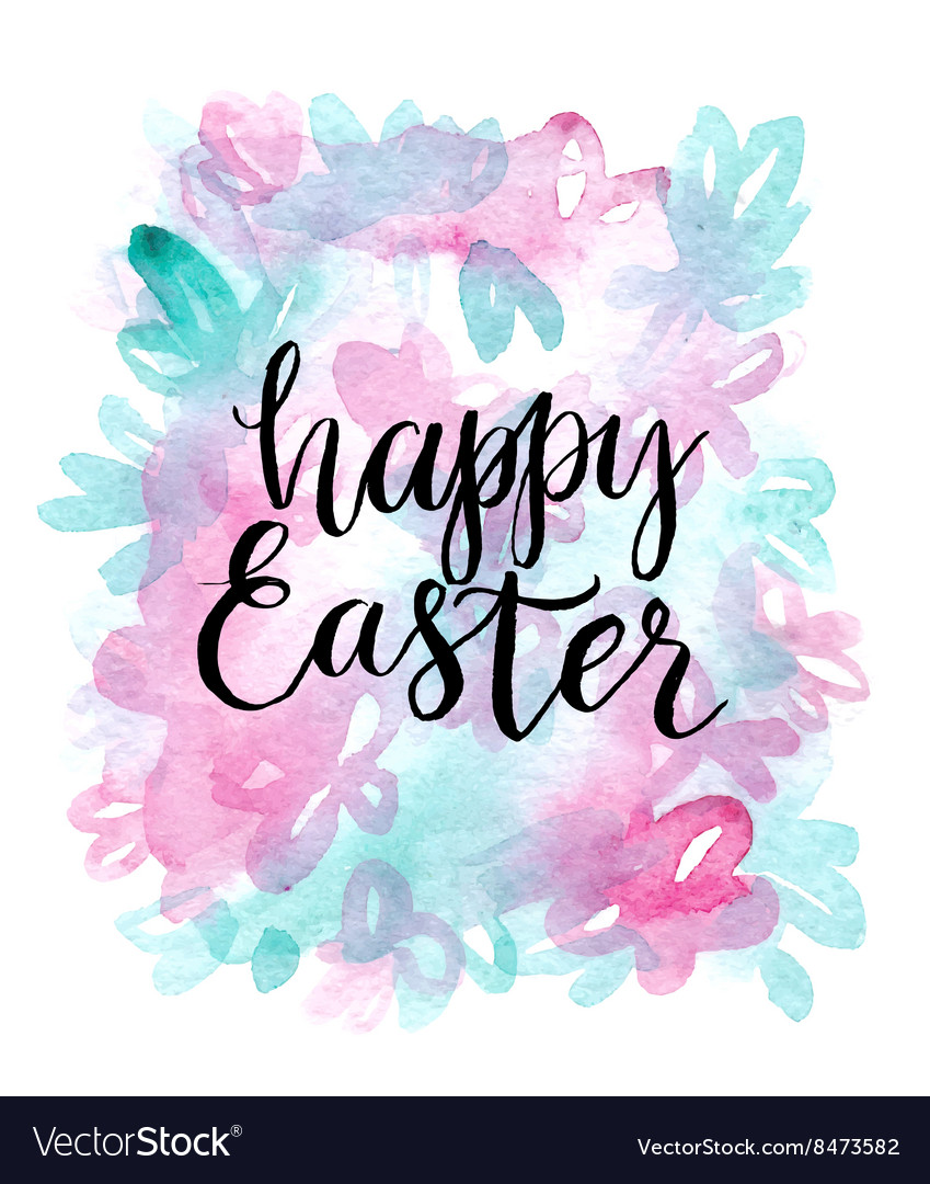 Happy Easter Cards With Font Royalty Free Vector Image