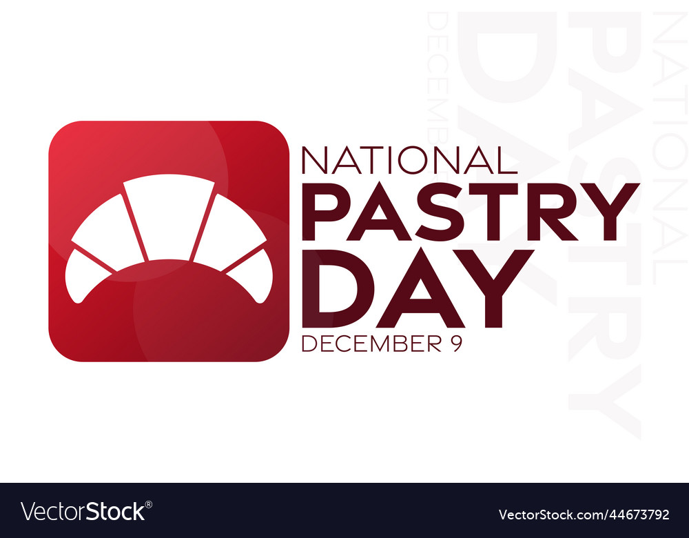 National Pastry Day December Royalty Free Vector Image