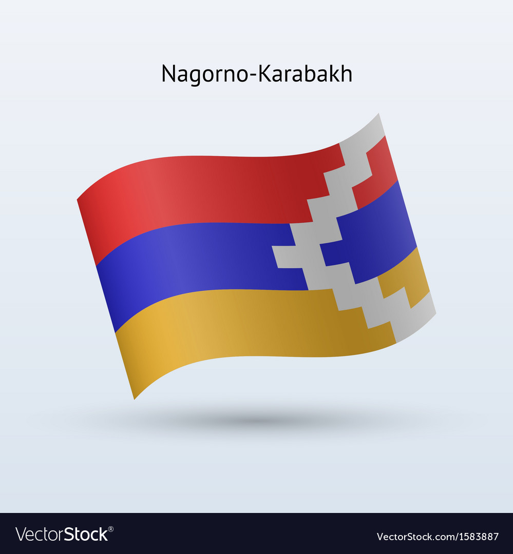 Nagorno Karabakh Flag Waving Form Royalty Free Vector Image