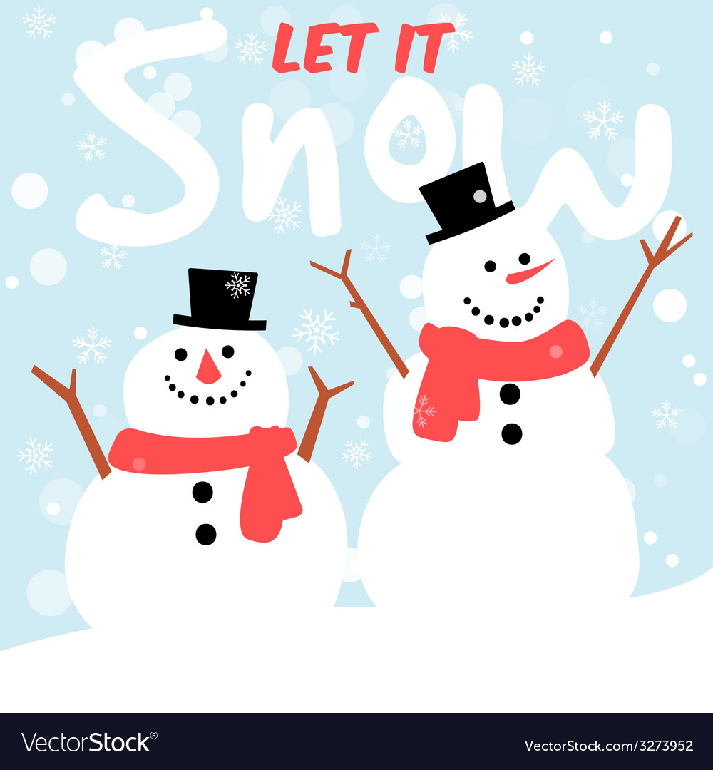 Snowman Royalty Free Vector Image Vectorstock