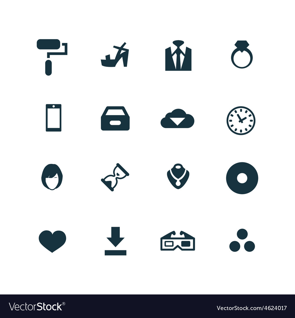 Art Design Icons Set Royalty Free Vector Image