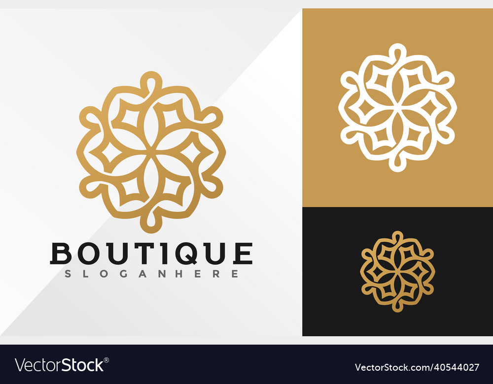 Luxury Boutique Logo Design Template Royalty Free Vector