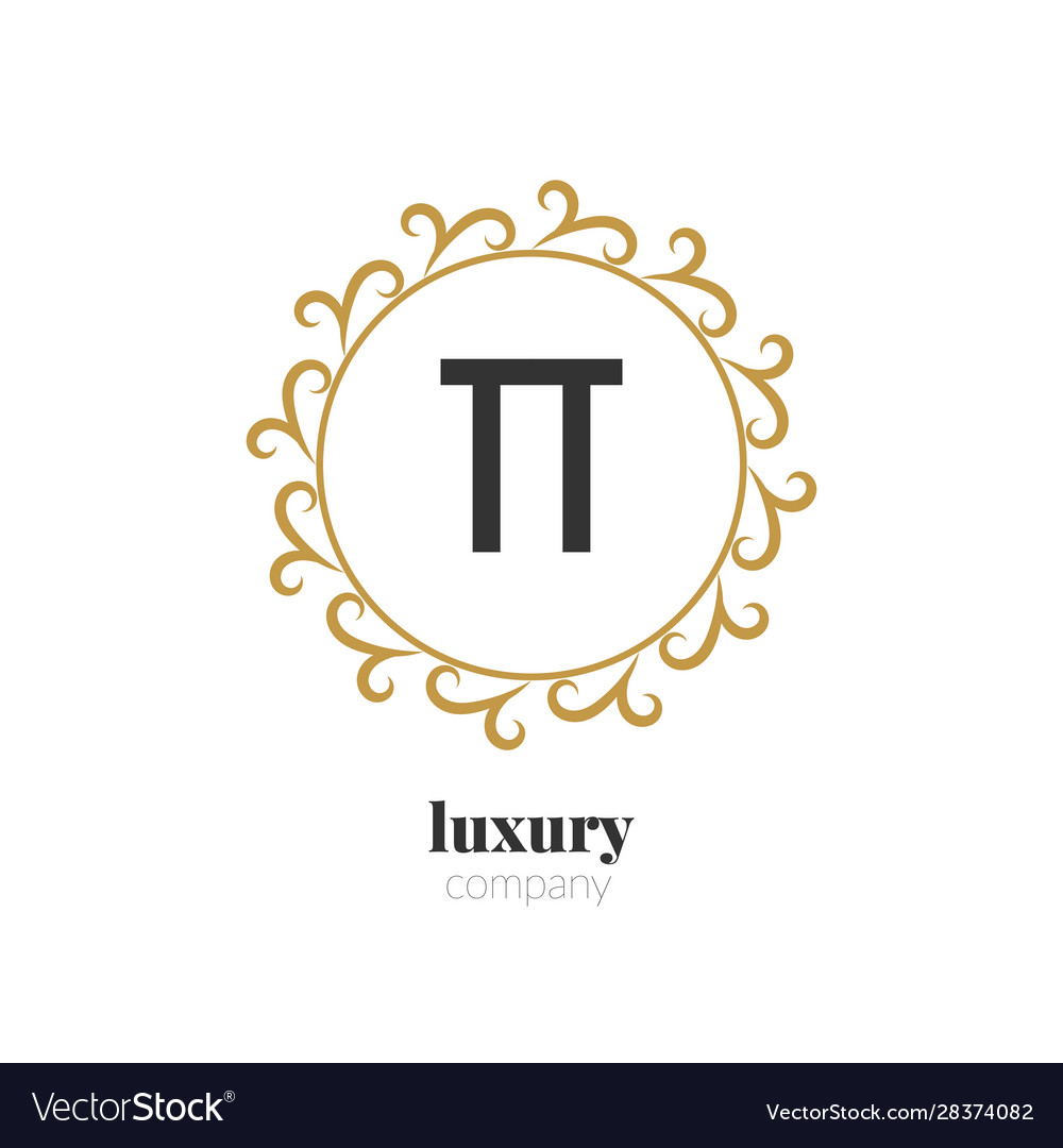 Initial Letter Tt Luxury Creative Design Logo Vector Image