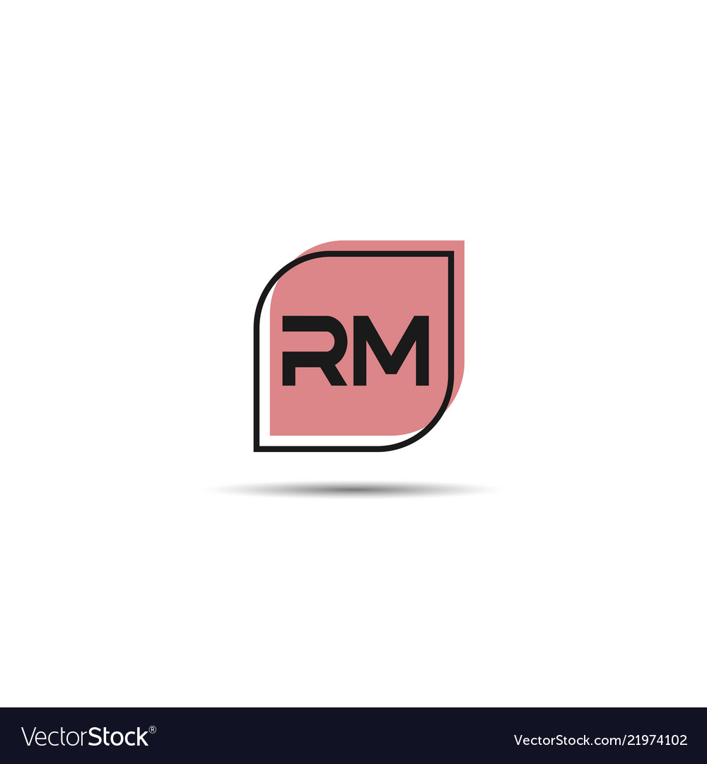 Initial Letter Rm Logo Template Design Royalty Free Vector