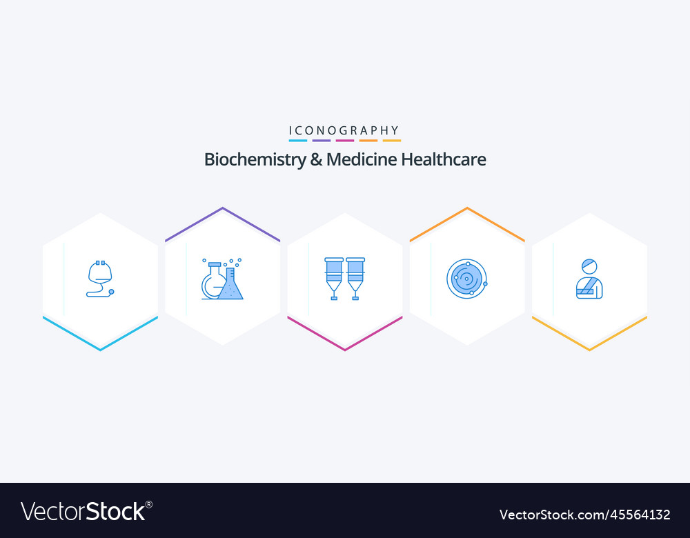 Biochemistry And Medicine Healthcare Blue Icon Vector Image