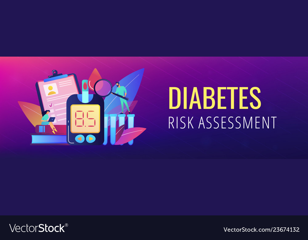 Diabetes Mellitus Concept Banner Header Royalty Free Vector