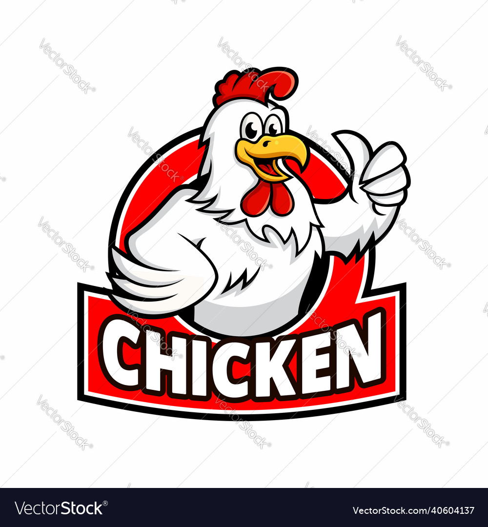 Chicken Mascot Logo Template Royalty Free Vector Image