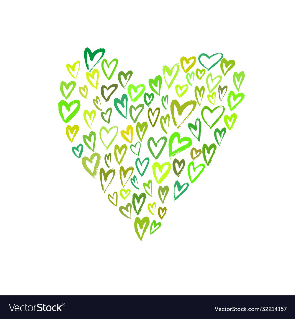 Brush Painted Heart Royalty Free Vector Image VectorStock