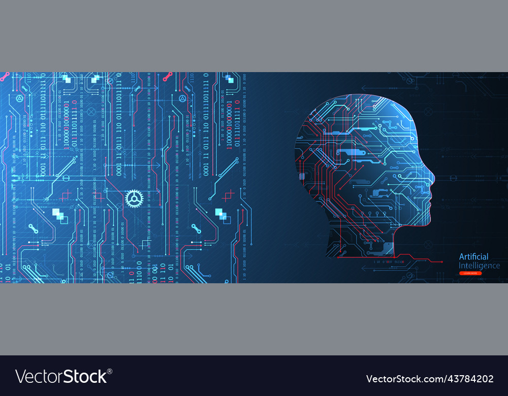 Artificial Intelligence Concept Technology Vector Image