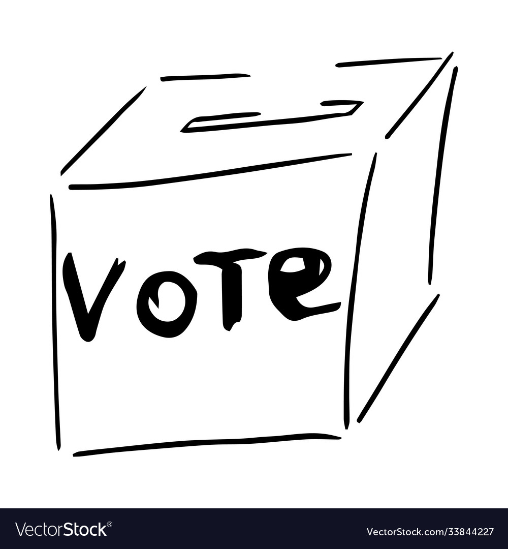 Ballot Box Icon A Box With A Vote Royalty Free Vector Image