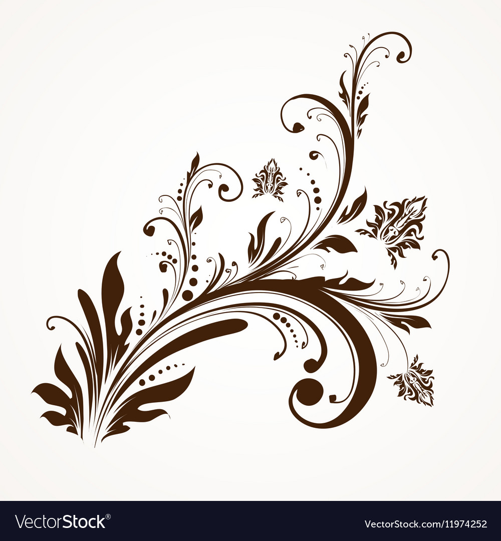 Vintage Leaf Design Royalty Free Vector Image Vectorstock