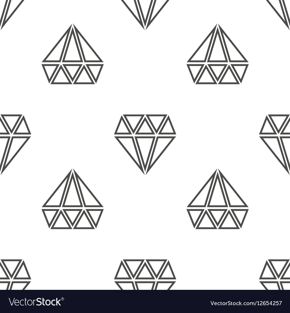 Diamonds Seamless Pattern In Black And Royalty Free Vector