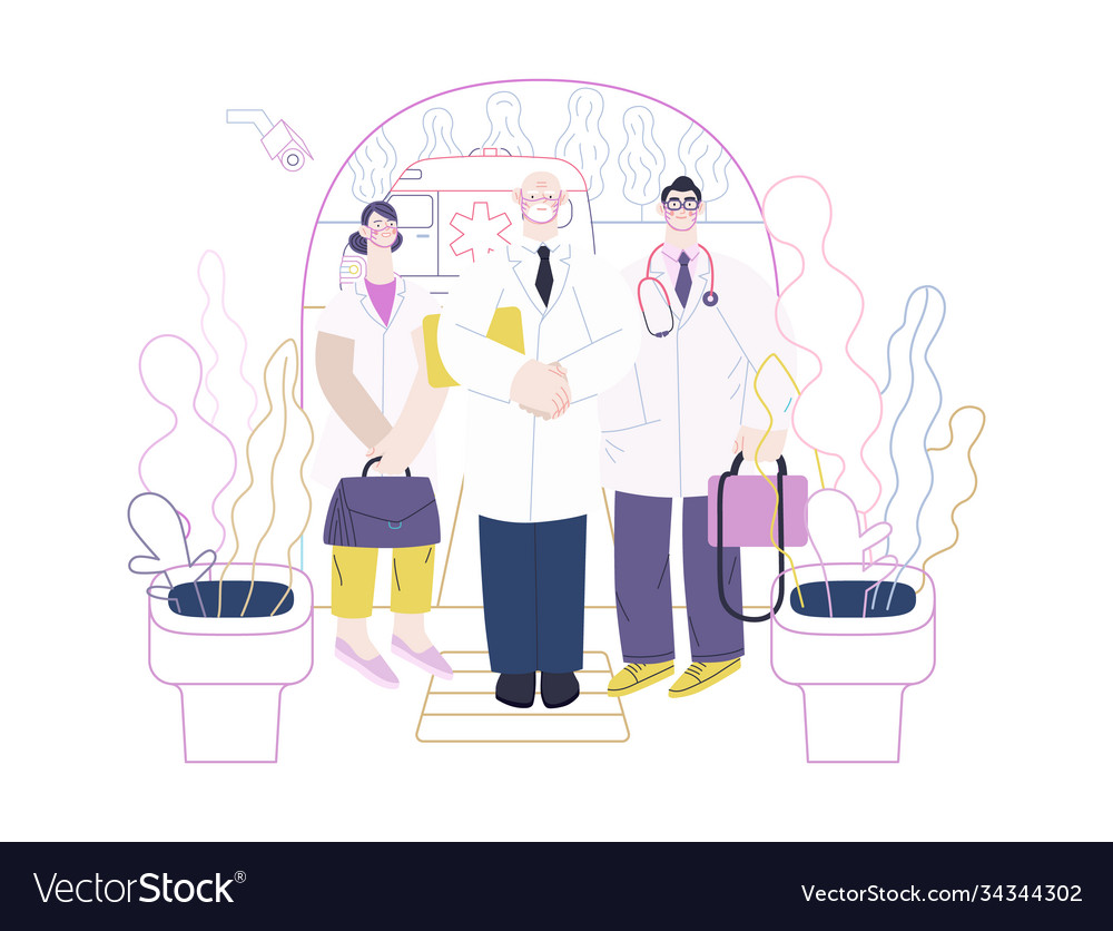 Medical Insurance Template Specialists Visits Vector Image