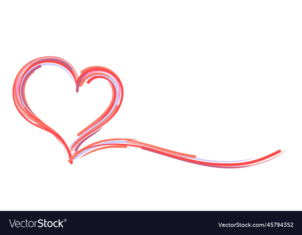 Symbol Of Stylized Heart Royalty Free Vector Image