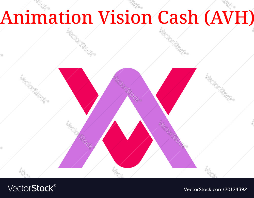 Animation Vision Cash Avh Logo Royalty Free Vector Image