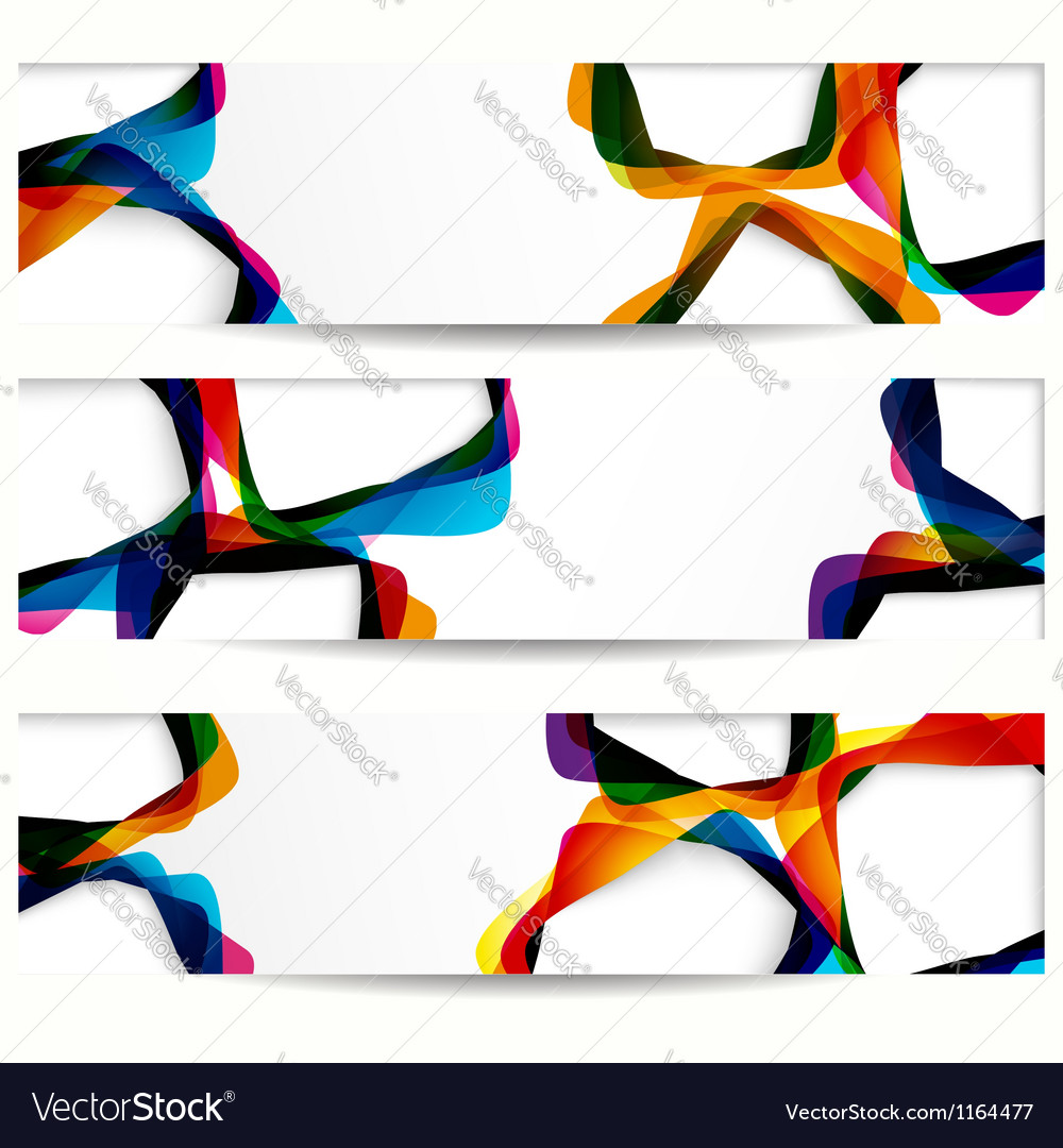 Abstract Colorful Banners Royalty Free Vector Image