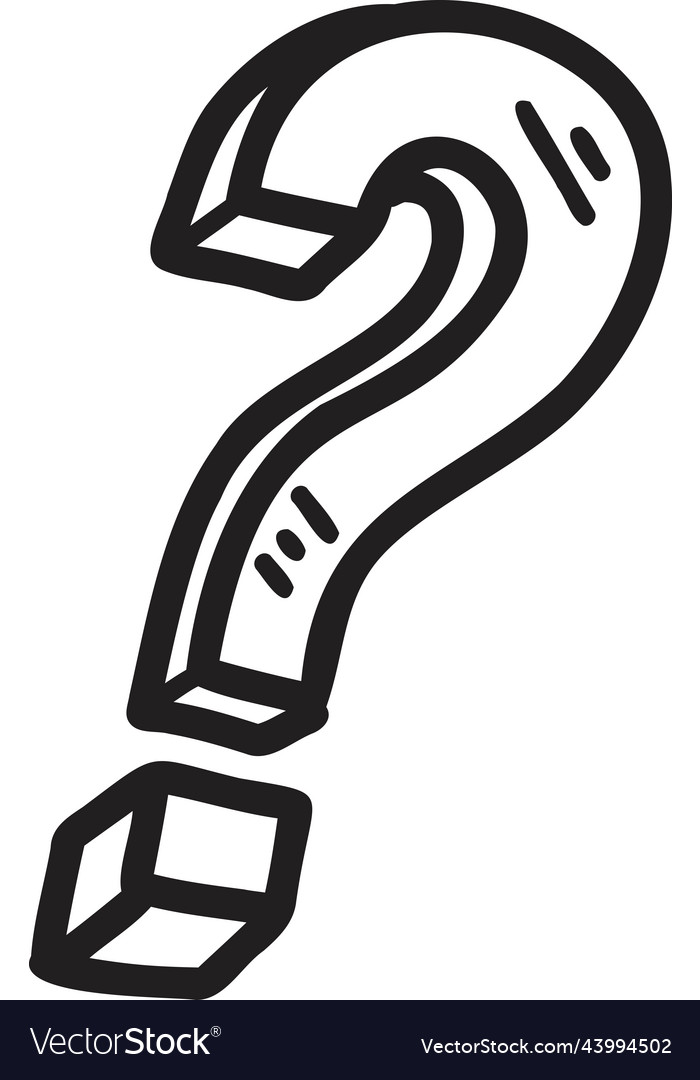 Hand Drawn Question Mark Royalty Free Vector Image