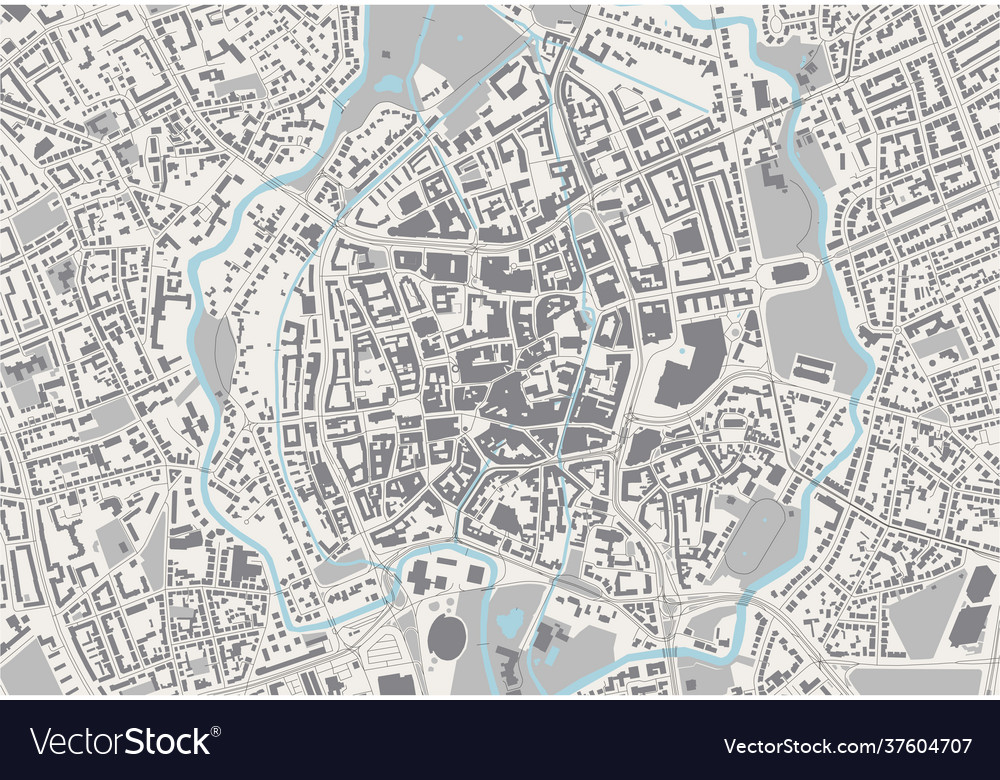 Map City Braunschweig Germany Royalty Free Vector Image