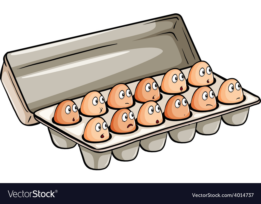 A Dozen Eggs Royalty Free Vector Image Vectorstock