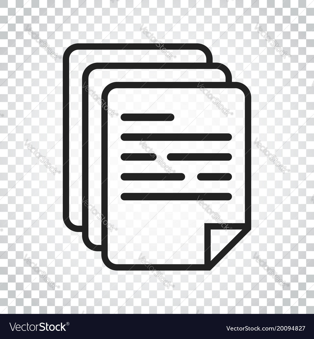 Document Icon Paper Sheet Simple Pictogram Vector Image