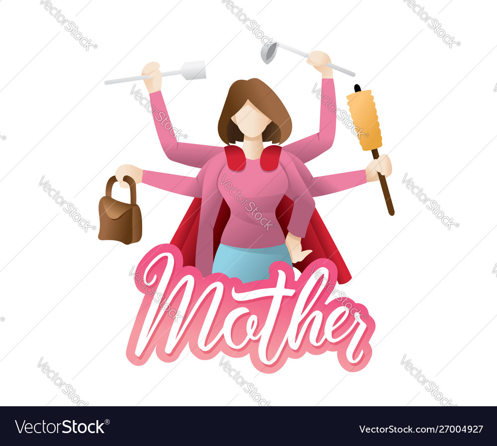 Super Mom Royalty Free Vector Image Vectorstock