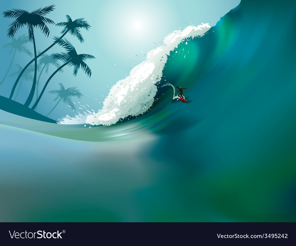 Ocean Wave Royalty Free Vector Image VectorStock