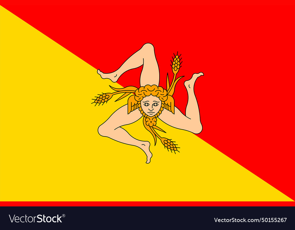 Flags Of Sicily Royalty Free Vector Image Vectorstock