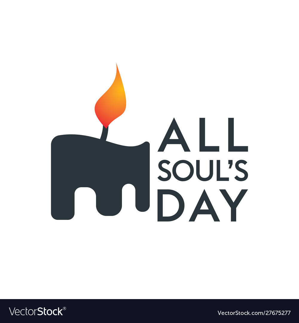 All Souls Day Type Design Royalty Free Vector Image