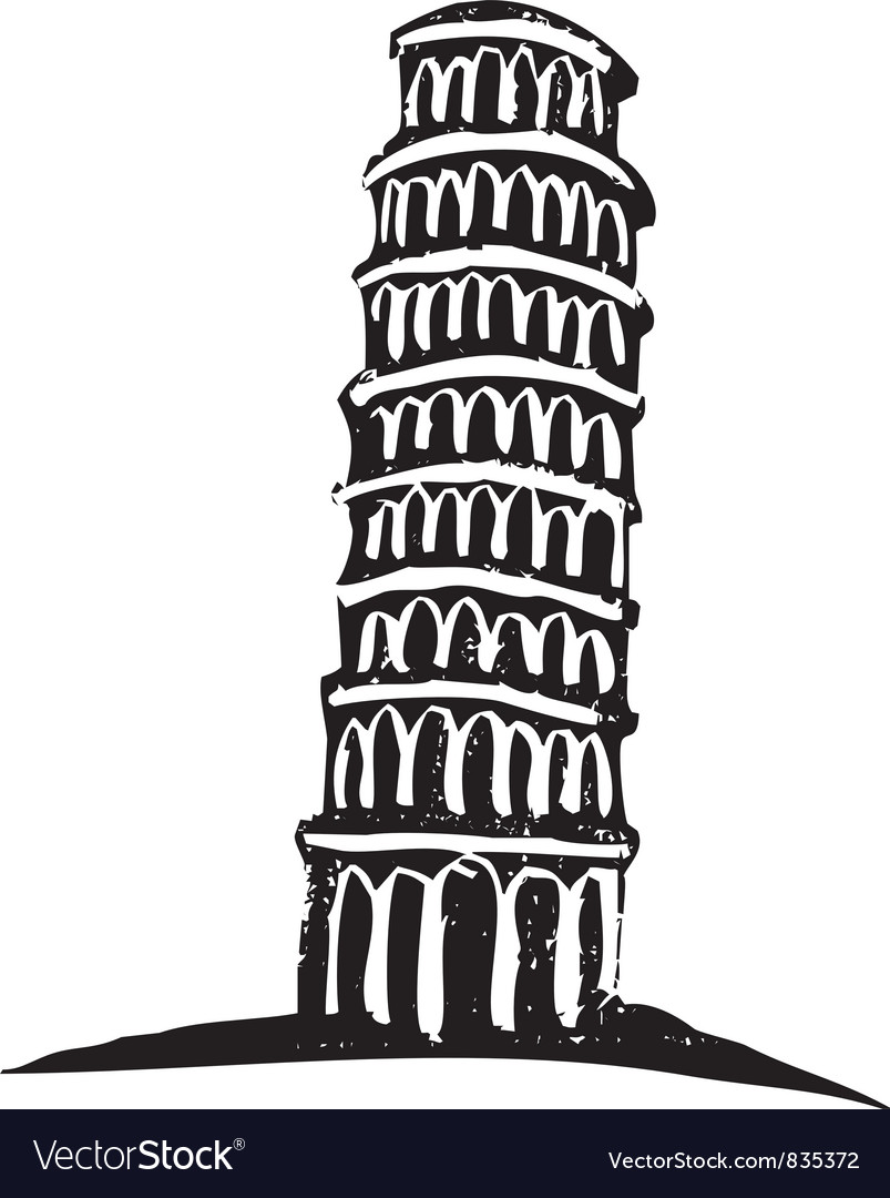 Leaning Tower Pisa Royalty Free Vector Image Vectorstock