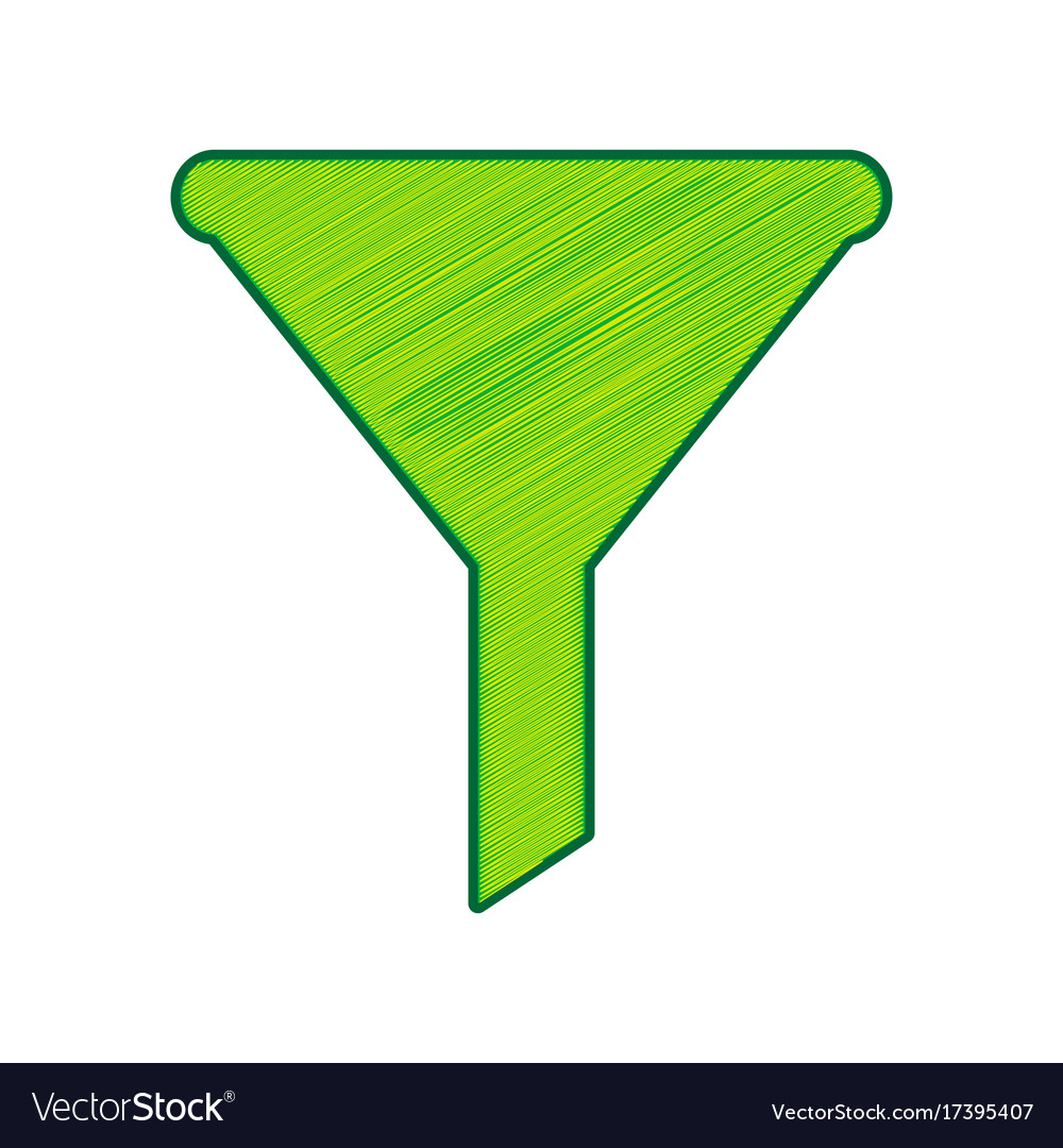 Filter Simple Sign Lemon Scribble Icon Royalty Free Vector