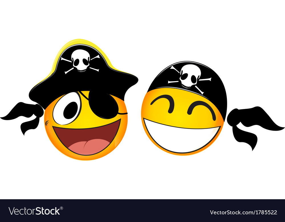 Emoticons Pirate Royalty Free Vector Image VectorStock