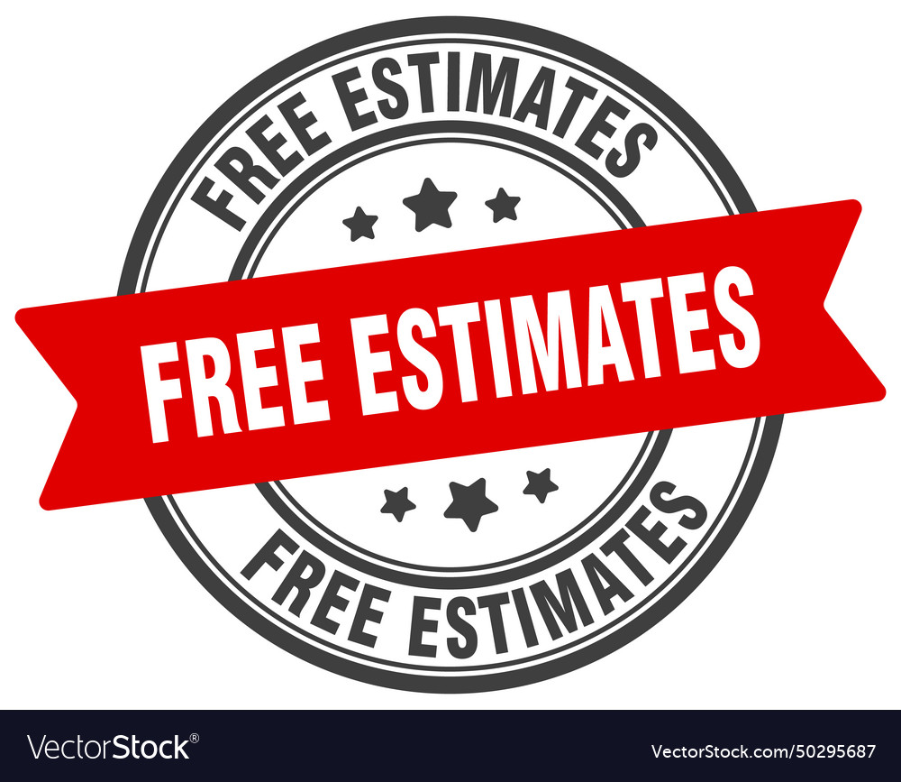 Free Estimates Stamp Label Royalty Free Vector Image