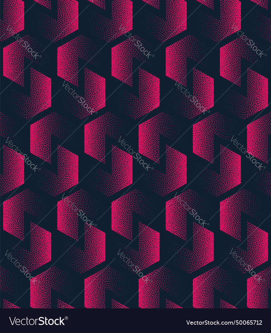 Expressive Pink Geometric Seamless Pattern Trend Vector Image