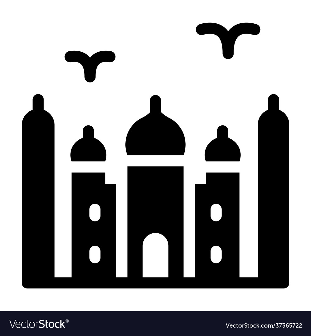 Taj Mahal Royalty Free Vector Image VectorStock